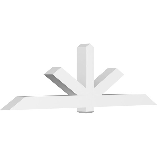 Ekena Millwork Kennewick Architectural Grade PVC Gable Bracket, 108"W x 31 1/2"H x 6"D x 6"F, 7/12 Pitch GBP108X32X0606KEN00 - main